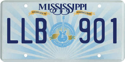 MS license plate LLB901