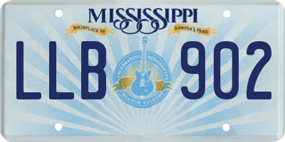 MS license plate LLB902