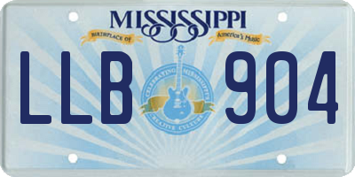 MS license plate LLB904