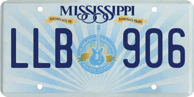 MS license plate LLB906