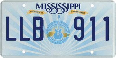 MS license plate LLB911