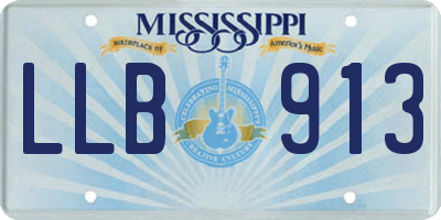 MS license plate LLB913