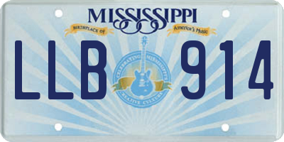 MS license plate LLB914