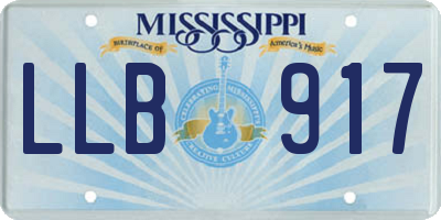 MS license plate LLB917