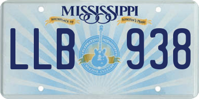 MS license plate LLB938