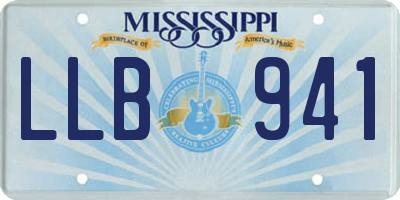 MS license plate LLB941