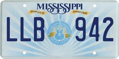 MS license plate LLB942