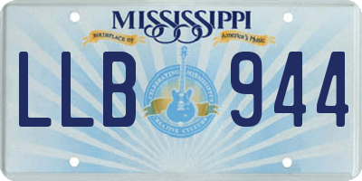 MS license plate LLB944