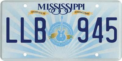 MS license plate LLB945