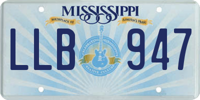 MS license plate LLB947