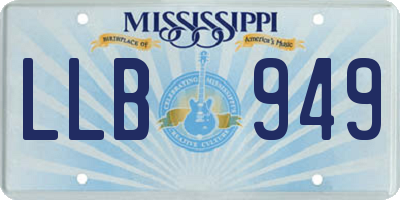 MS license plate LLB949
