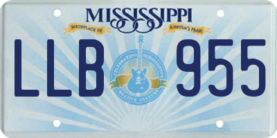 MS license plate LLB955