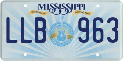 MS license plate LLB963
