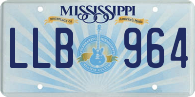 MS license plate LLB964
