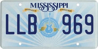 MS license plate LLB969