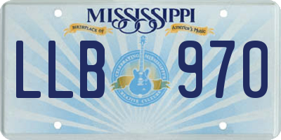 MS license plate LLB970
