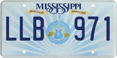 MS license plate LLB971