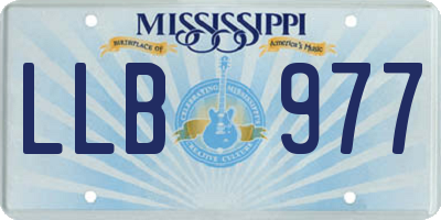 MS license plate LLB977