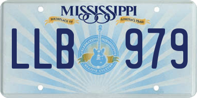 MS license plate LLB979