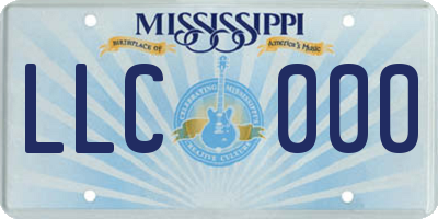 MS license plate LLC000