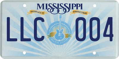 MS license plate LLC004