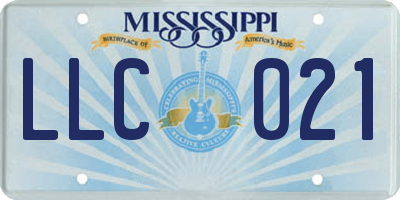 MS license plate LLC021
