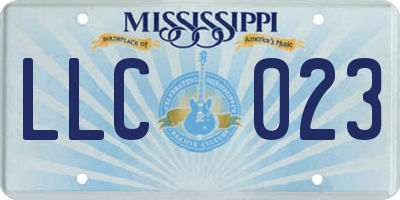 MS license plate LLC023