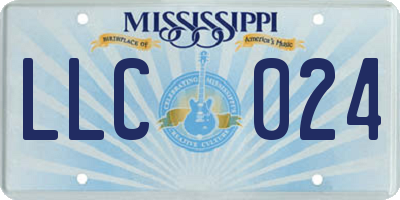 MS license plate LLC024
