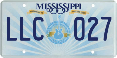 MS license plate LLC027