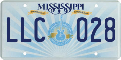 MS license plate LLC028