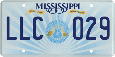 MS license plate LLC029