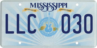 MS license plate LLC030