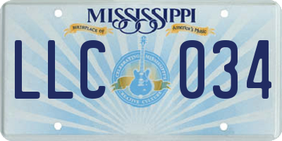 MS license plate LLC034