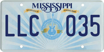 MS license plate LLC035