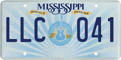 MS license plate LLC041