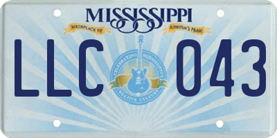MS license plate LLC043