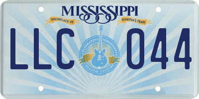 MS license plate LLC044
