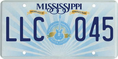 MS license plate LLC045
