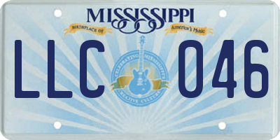 MS license plate LLC046