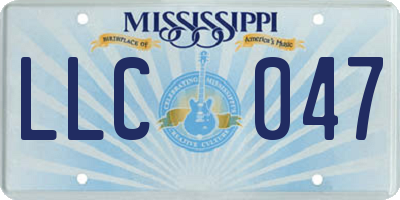 MS license plate LLC047
