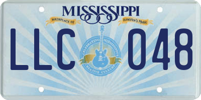 MS license plate LLC048