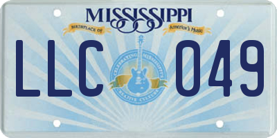 MS license plate LLC049