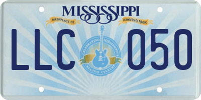 MS license plate LLC050