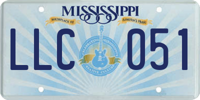 MS license plate LLC051