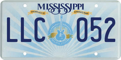 MS license plate LLC052