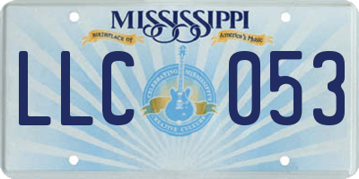 MS license plate LLC053