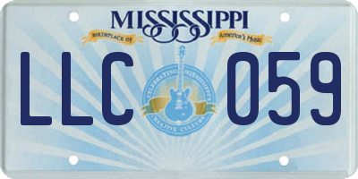 MS license plate LLC059
