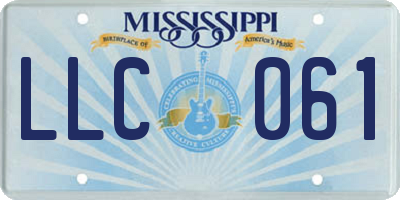 MS license plate LLC061