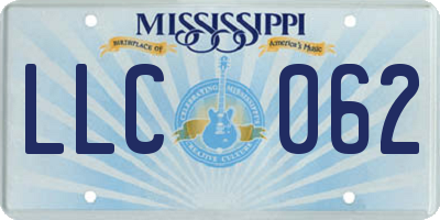 MS license plate LLC062
