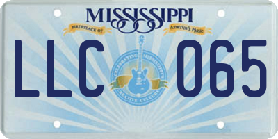 MS license plate LLC065